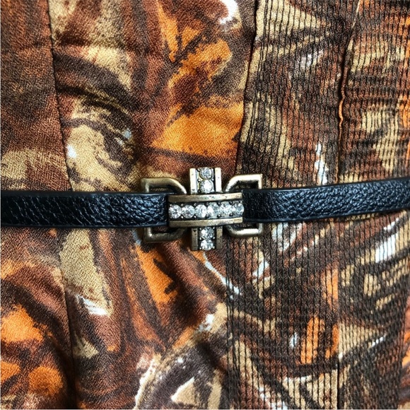 Vintage 50s Bespoke Autumn Jewel Shirtwaist Tea Dress - Picture 9 of 16